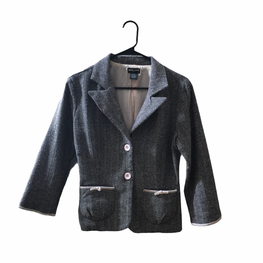 GUESS jeans gray button blazer